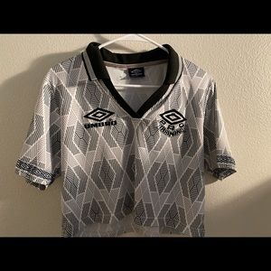 Black and white pattern Umbro polo